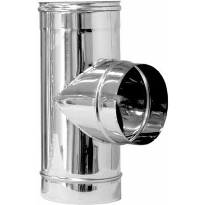 DK 412-464-120 TEE IN ACCIAIO A 90° PER CANNE FUMARIE