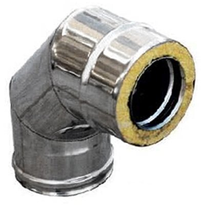 DK 412-C763-080130 CURVA IN ACCIAIO INOX 316L A 90° DOPPIA PARETE