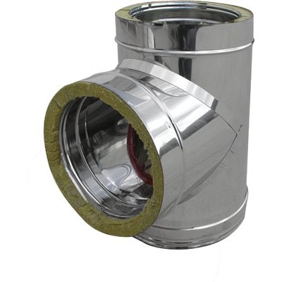 DK 412-C764-080130 TEE IN ACCIAIO INOX 316L A 90° DOPPIA PARETE