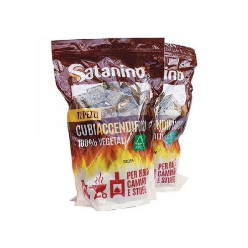 senza 412-ETA12 72 PZ CUBI ACCENDIFUOCO VEGETALI