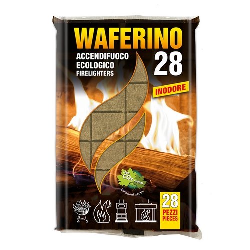 senza ACCENDIFUOCO ECOLOGICO WAFERINO28