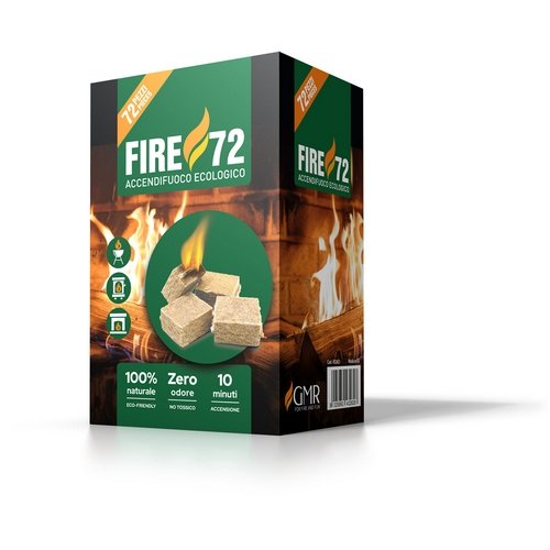 senza ACCENDIFUOCO ECOLOGICO FIRE72