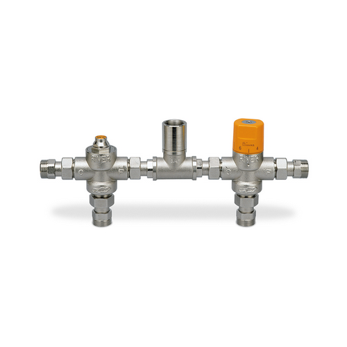 RIVER KIT TERMOSTATICO MINIECO SOLAR C/VALVOLA DEVIATRICE E MISCELATORE 3/4