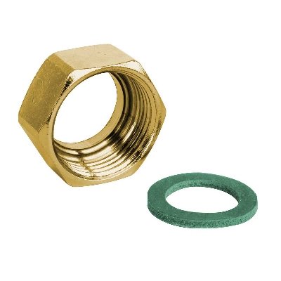ATON 422-ADG-04 DADO IN OTTONE PER TUBI GAS + GUARNIZIONE