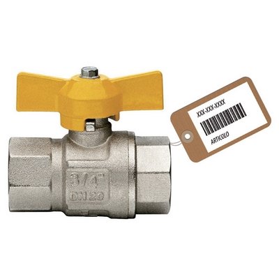 FAIDF 424-600F-04 VALVOLA A SFERA GAS FF CON FARFALLA MOD. LONDON F-BRICO