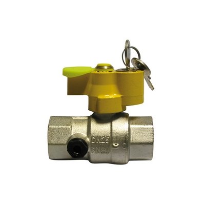 ENOLG 424-9010-06 VALVOLA A SFERA GAS FF CON SERRATURA E PRESA PRESSIONE