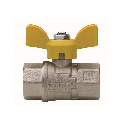 RB 424-R6275-05 VALVOLA A SFERA PER GAS A PASSAGGIO TOTALE FIL FF CON FARFALLA