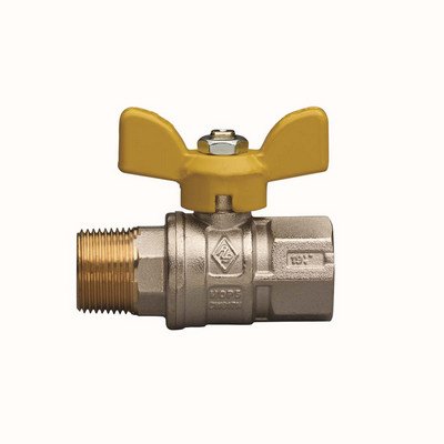 RB 424-R6276-04 VALVOLA A SFERA PER GAS A PASSAGGIO TOTALE FIL. MF  CON FARFALLA