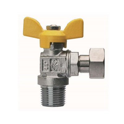 RB 424-R9089-05 VALVOLA A SFERA PER GAS A SQUADRA FIL MASCHIO CON GIRELLO