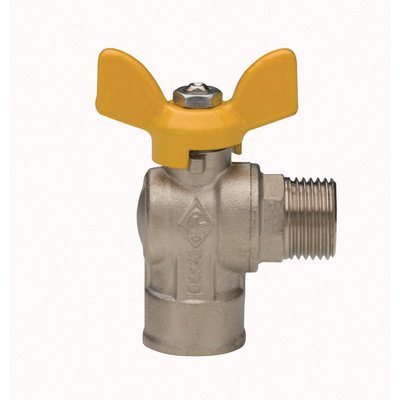 RB 424-R9090-04 VALVOLA A SFERA PER GAS A SQUADRA FIL. FEMMINA ATT. MASCHIO