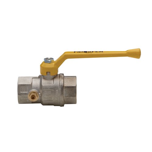 RB 424-R9097-08 VALVOLA A SFERA PER GAS A PASSAGGIO TOTALE DIRITTA C/PRESA PRESSIONE