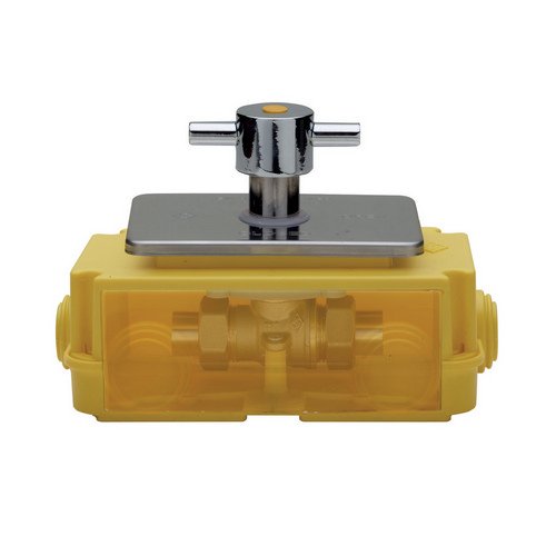 RB 424-R9380-14 VALVOLA A SFERA GAS CON SCATOLA ISPEZIONABILE CON MANIGLIA