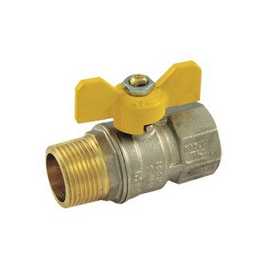 TIEMM 424-T2371G-04 VALVOLA A SFERA PER GAS MF CON LEVA FARFALLA