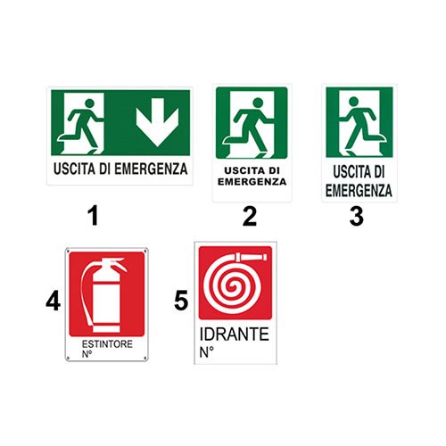 FF 600-F4001-70 CARTELLO IN PLASTICA SEGNALATORI D'EMERGENZA