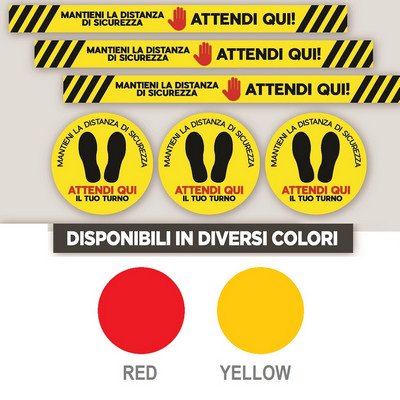 senza 600-SC105-TR ADESIVI SEGNALETICA DA PAVIMENTO PER DISTANZA DI SICUREZZA