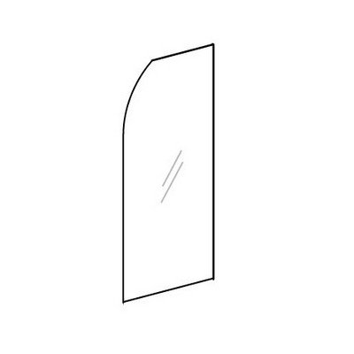 DH R100-G77-070 VETRO PER PARETE VASCA ESSENTIAL