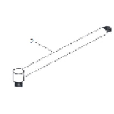 DH R100-PST807 BRACCIO DOCCIA PER ART. 100-PAB-B/N