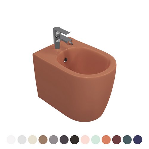 NYMO  BIDET FILO MURO INFINITY Er. Rub. Antracite Opaco