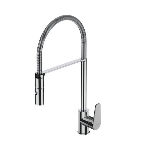 NYMO Y279-SM166D-CR MISCELATORE MONOCOMANDO LAVELLO SEMI-PRO SERIE SMERALDO C/DOCCETTA