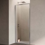 SAMO  PORTA DOCCIA UN'ANTA BATTENTE CRISTALLO 6 MM  HEXA cm 67-71 P.Cromo V.Stampato