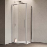 SAMO  PARETE DOCCIA FISSA CRISTALLO 6 MM HEXA cm 67-69 P.Cromo V.Trasparente