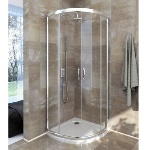 DHIMP - BOX DOCCIA CIRCOLARE CRISTALLO TRASPARENTE LINEA ESSENTIAL