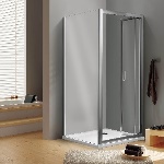 DHIMP - PORTA DOCCIA A LIBRO IN CRISTALLO LINEA ESSENTIAL