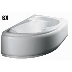 GLADH - GUSCIO VASCA ANGOLARE MOD. GRAZIA CON PANNELLO