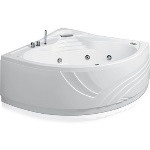 GLADH - VASCA IDRO CON RUBINETTERIA BORDO VASCA ANGOLARE MOD. CIPRO