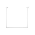 SPIRE - BASTONE PER TENDA DOCCIA DOCCIA 3 LATI IN ALLUMINIO BIANCO