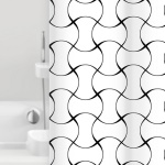 DH    TENDA PER DOCCIA IN TESSUTO MOD.  LIANA cm 180x200