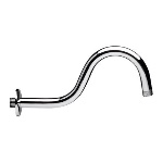 RERU - BRACCIO DOCCIA CURVO IN OTTONE PESANTE CROMATO