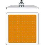 DIANHIDRO - SOFFIONE DOCCIA QUADRO MODELLO 12618  MM 200