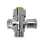 DIANHIDRO - DEVIATORE TONDO IN OTTONE CROMATO PER COLONNA DOCCIA