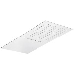 MARIA - SOFFIONE 2 GETTI RETTANGOLARE ULTRA PIATTO ACCIAIO INOX