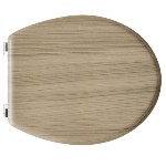 Gheginonline - SEDILE WC UNIVERSALE IN LEGNO ROVERE SBIANCATO