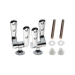 DH - CERNIERE FISSE CROMATE FISSAGGIO CON VITI A FARFALLA