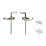 RERU - COPPIA SUPPORTI PER SEDILE WC IN OTTONE CROMATO