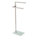 FERID - PIANTANA PORTASCIUGAMANI ACCIAIO CON BASE VETRO