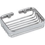 RERU - PORTASAPONE RETTANGOLARE IN OTTONE CROMATO LUNGHEZZA CM 12