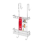 Gheginonline - MENSOLA RETTANGOLARE 2 RIPIANI  CON GANCIO DOCCIA