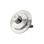 RIZZO - PULSANTE BATTERIA STANDARD CROMATO S/TUBO RAME COMPLETO DI BORCHIA