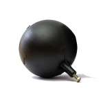 IKARO - SFERA IN PLASTICA TONDA NERA PER ASTE PIATTE
