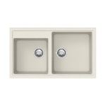 APELL 140-1722-NE LAVELLO SINTETICO DA INCASSO 2 VASCHE CM 86