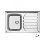 DIANHIDRO - LAVELLO INCASSO IN ACCIAIO INOX MOD. LS04 CM 80X50