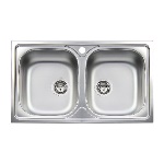 Apell - LAVELLO INCASSO ACCIAIO INOX 2 VASCHE CM 86