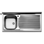 Apell - LAVELLO APPOGGIO ACCIAIO INOX 1 VASCA CM 100