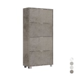 DH    SCARPIERA CON 4 RIBALTE IN NOBILITATO cm L76xH155xP30 Bianco Lucido