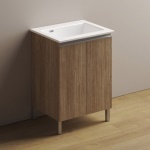 XILON MOBILE LAVATOIO CON LAVABO IN CERAMICA E MANIGLIA A GOLA Olmo Montano - LxP 60x50 cm