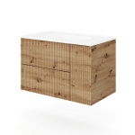 DH - BASE SOSPESA MOBILE BAGNO CON LAVABO MOD. TRIO CANNETTATO